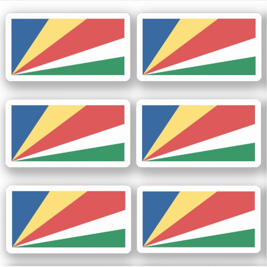 Sticker Drapeau des Seychelles - une collection (Devant)