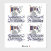 Sticker Drapeau des Territoires du Nord-Ouest canadiens (Feuille)
