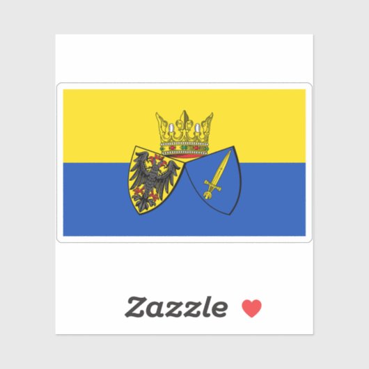 Sticker Drapeau d'Essen, Allemagne (Feuille)