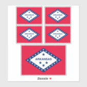 Sticker Drapeau d'État Arkansas (Feuille)