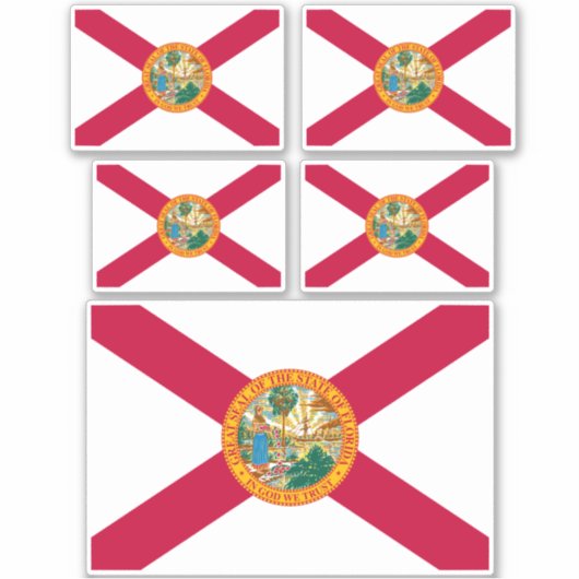 Sticker Drapeau d'État de Floride (Devant)