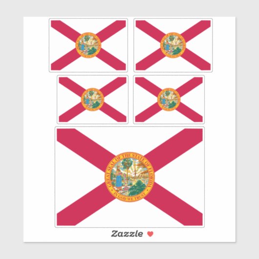 Sticker Drapeau d'État de Floride (Feuille)