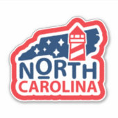 Sticker Drapeau d'État de la Caroline du Nord (Devant)