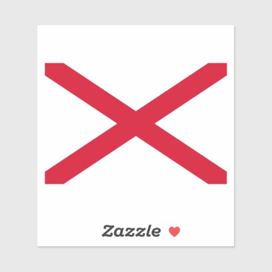 Sticker Drapeau d'État de l'Alabama (Feuille)