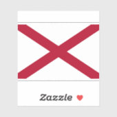 Sticker Drapeau d'État de l'Alabama (Feuille)