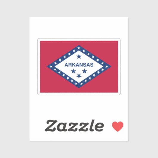 Sticker Drapeau d'État de l'Arkansas (Feuille)