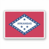 Sticker Drapeau d'État de l'Arkansas (Recto)