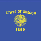 Sticker Drapeau d'État de l'Oregon (Devant)