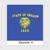 Sticker Drapeau d'État de l'Oregon (Feuille)