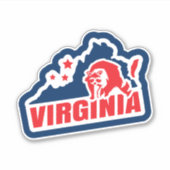 Sticker Drapeau d'État de Virginie rétro (Devant)