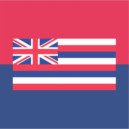 Sticker Drapeau d'État d'Hawaii (Devant)