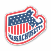 Sticker Drapeau d'État du Massachusetts (Devant)