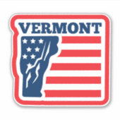 Sticker Drapeau d'État du Vermont (Devant)