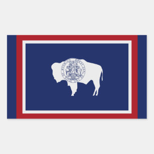 Sticker Drapeau D'État Du Wyoming