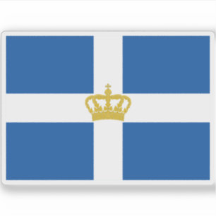 Sticker Drapeau d'État et de guerre du Royaume de Grèce