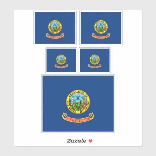 Sticker Drapeau d'État Idaho (Feuille)