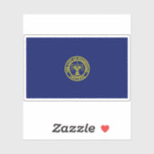 Sticker Drapeau d'Evansville, Indiana (Feuille)