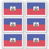 Sticker Drapeau d'Haïti Collection pack de 6 (Recto)