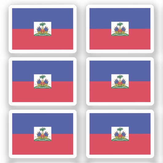 Sticker Drapeau d'Haïti Collection pack de 6 (Recto)