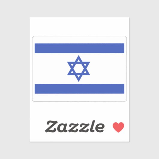Sticker Drapeau d'Israël (Feuille)