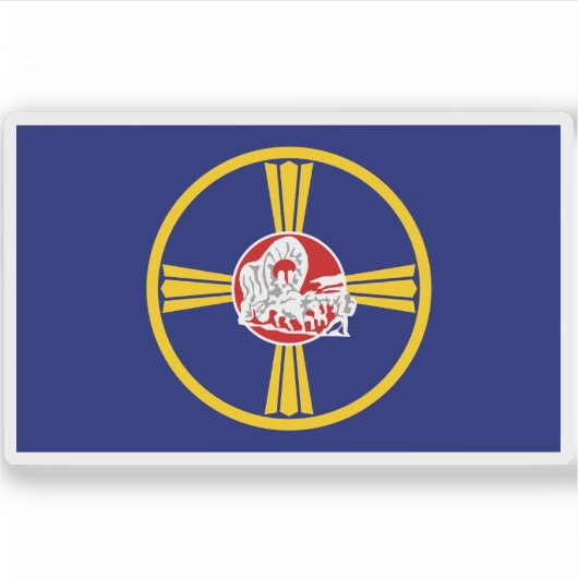 Sticker Drapeau d'Omaha, Nebraska (Devant)