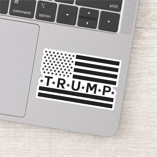 Sticker Drapeau Donald Trump (Détail)