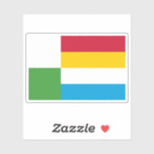 Sticker Drapeau d'Oss, la Pays-Bas (Feuille)