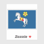 Sticker Drapeau d'Ostrava, République tchèque (Feuille)