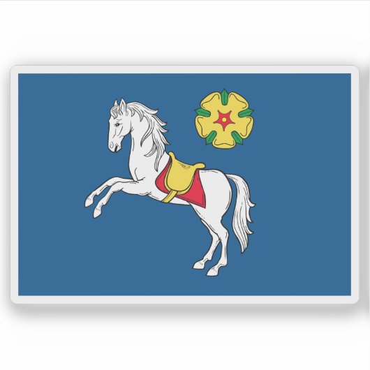 Sticker Drapeau d'Ostrava, République tchèque (Devant)