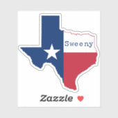 Sticker Drapeau doux du Texas (Feuille)