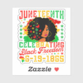 Sticker Drapeau du 18ème siècle célébrant la Juneteen de l (Feuille)