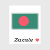 Sticker Drapeau du Bangladesh (Feuille)