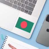 Sticker Drapeau du Bangladesh (Ordinateur portable avec iPhone)