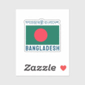 Sticker Drapeau du Bangladesh (Feuille)