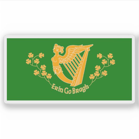 Sticker Drapeau du bataillon Saint Patrick (1846-1848), Me (Devant)