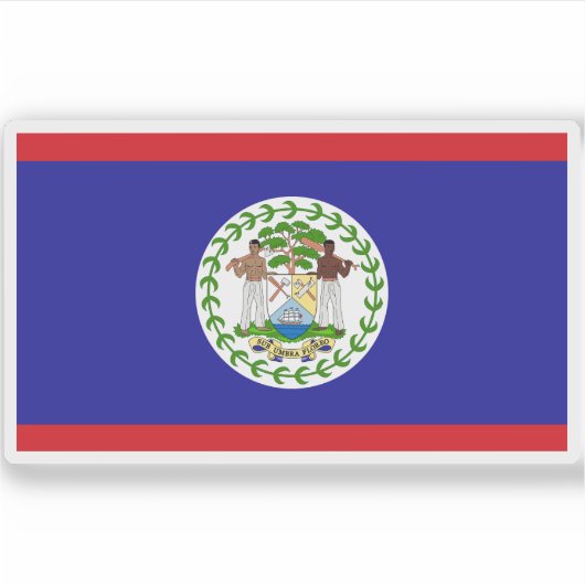 Sticker Drapeau du Belize (Devant)