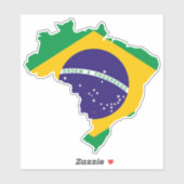 Sticker Drapeau du Brésil (Feuille)