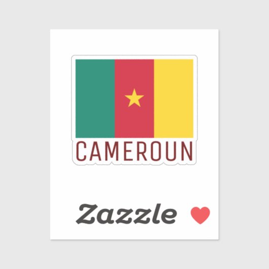 Sticker Drapeau du Cameroun (Feuille)