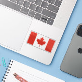 Sticker Drapeau du Canada (Ordinateur portable avec iPhone)