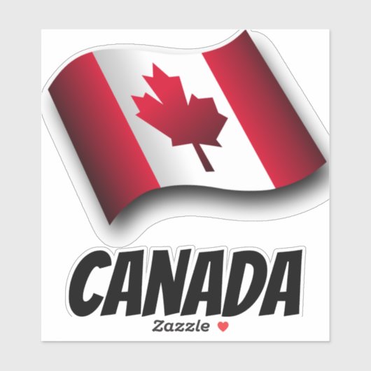 Sticker Drapeau du Canada (Feuille)