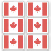 Sticker Drapeau du Canada Collection pack de 6 (Recto)