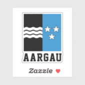Sticker Drapeau du canton d'Argovie (Feuille)