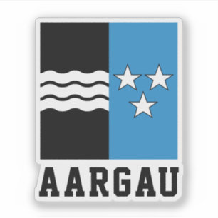 Sticker Drapeau du canton d'Argovie