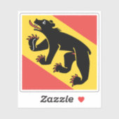 Sticker Drapeau du canton de Berne, Suisse (Feuille)