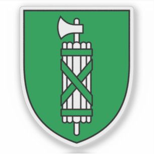 Sticker Drapeau du canton de Sankt Gallen (St Gall), Suiss