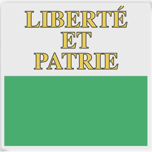 Sticker Drapeau du canton de Vaud, Suisse (Devant)