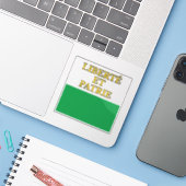 Sticker Drapeau du canton de Vaud, Suisse (Ordinateur portable avec iPhone)