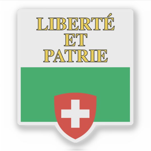 Sticker Drapeau du canton de Vaud, Suisse (Devant)