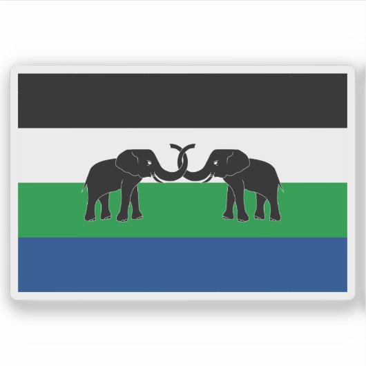 Sticker Drapeau du Caprivi oriental, République d'Afrique (Devant)