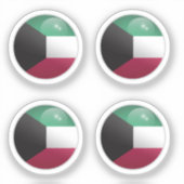 Sticker Drapeau du cercle glacé du Koweït (Recto)